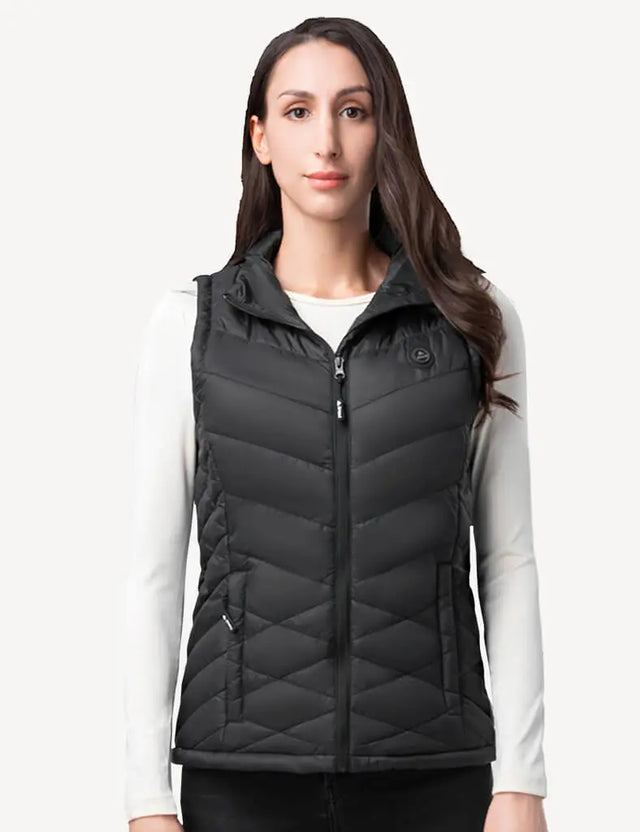 Women's Heated Vest ( Classic & Super Lightweight) - Black/Blue iHood