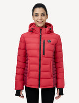 Women's Heated Puffer Jacket With Hand Heating