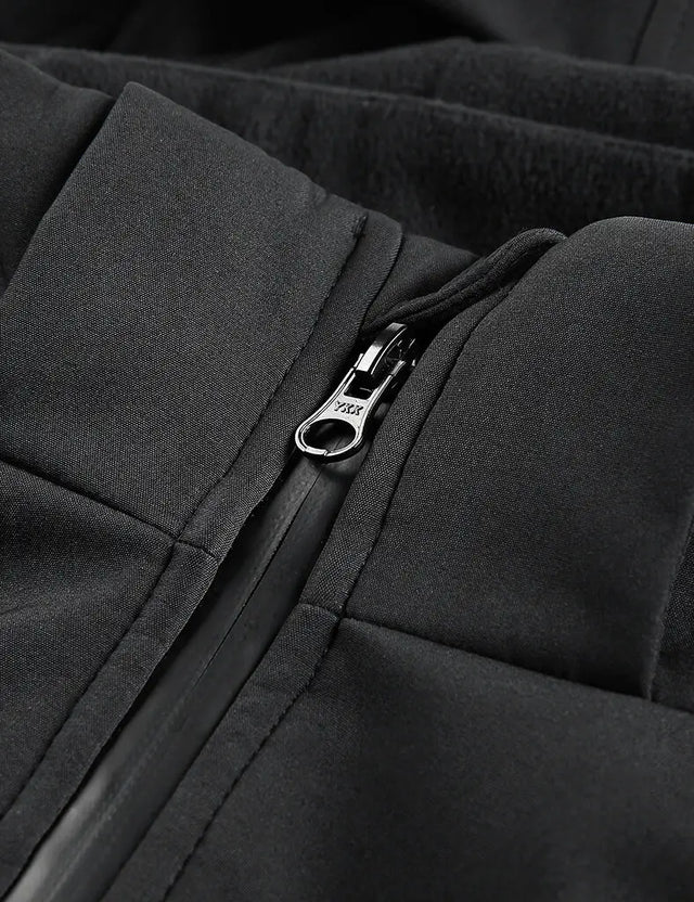 Men's Heated Jacket with 12V QC3.0 Battery - Black iHood