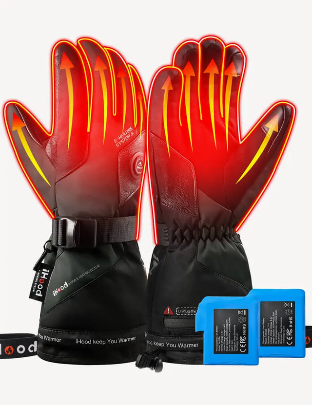 Unisex Heated Gloves with 7.4V 3000mAh Battery Pack iHood