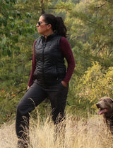 Women's Heated Super Lightweight Vest - Black/Blue iHood