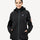 Stylish black women's heated jacket showcased on a model, perfect for winter wear.