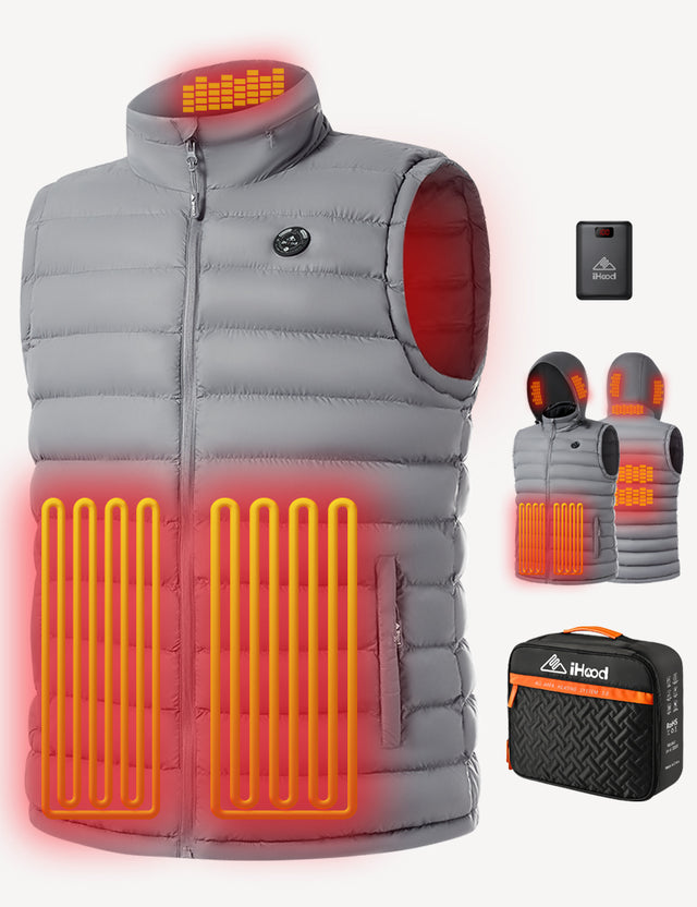 Men's Heated Vest with Retractable Heating Hood