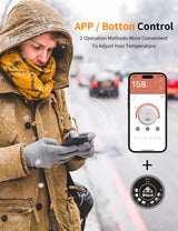 Heated socks for optimal warmth,User can adjusting temperature settings by app.