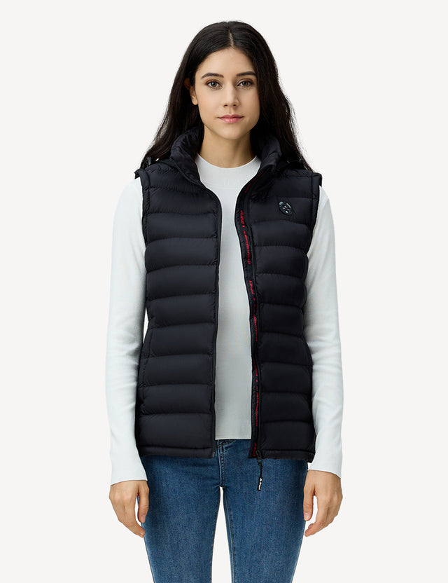 Women's Heated Vest with Retractable Heating Hood