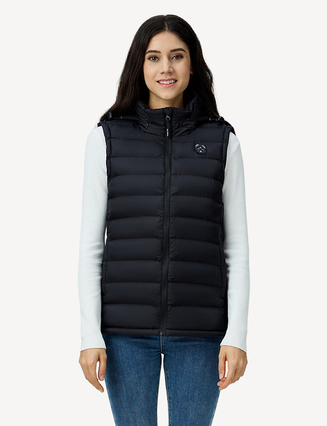 Women's Heated Vest with Retractable Heating Hood