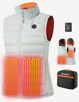 Women's Heated Vest with Retractable Heating Hood